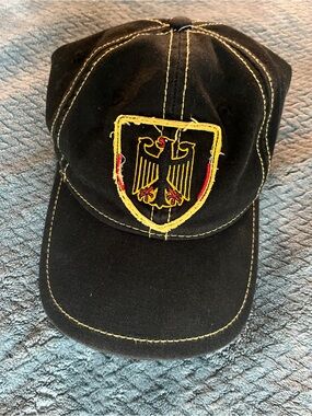 Disney Black Germany Baseball Cap with Yellow and Red Crest